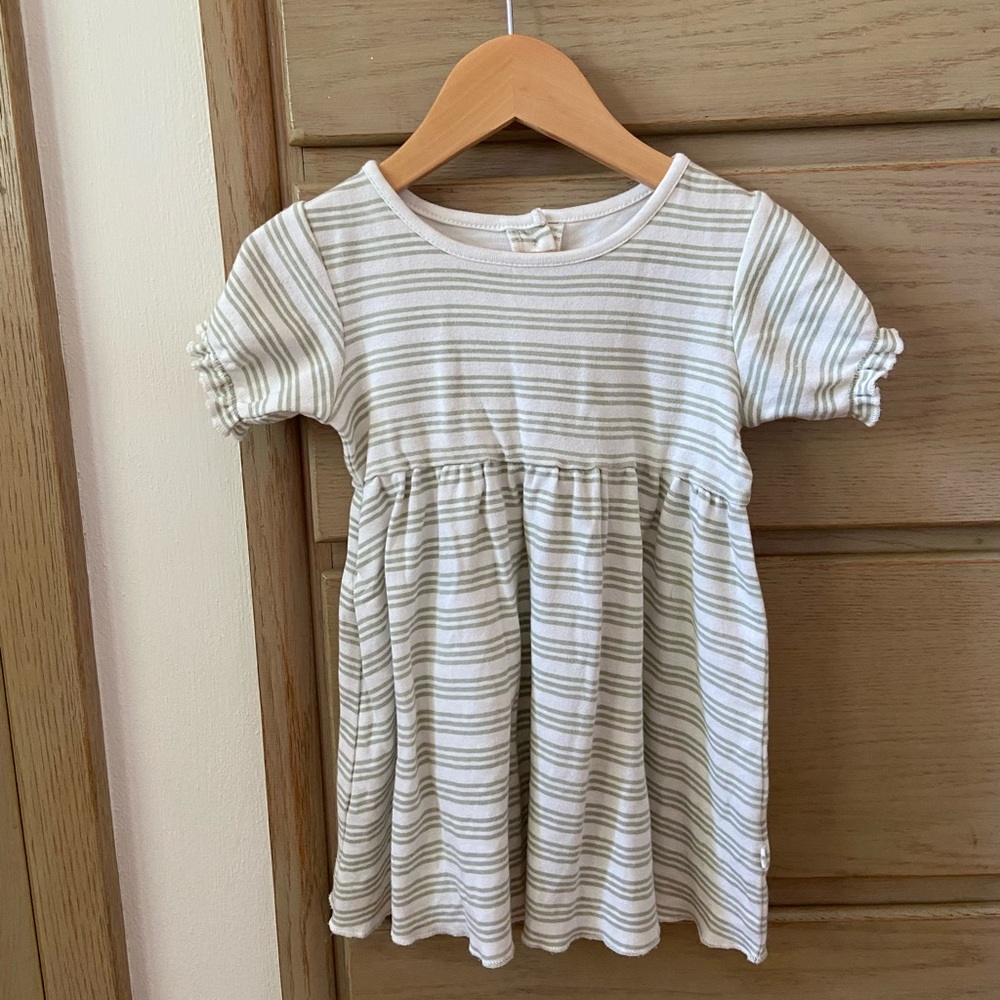 MakeMake organic Striped Short Sleeve Dress - MakeMake organic cotton dress